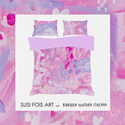 Lenzuolo copriletto con balza matrimoniale LOVE Susi Fois Art